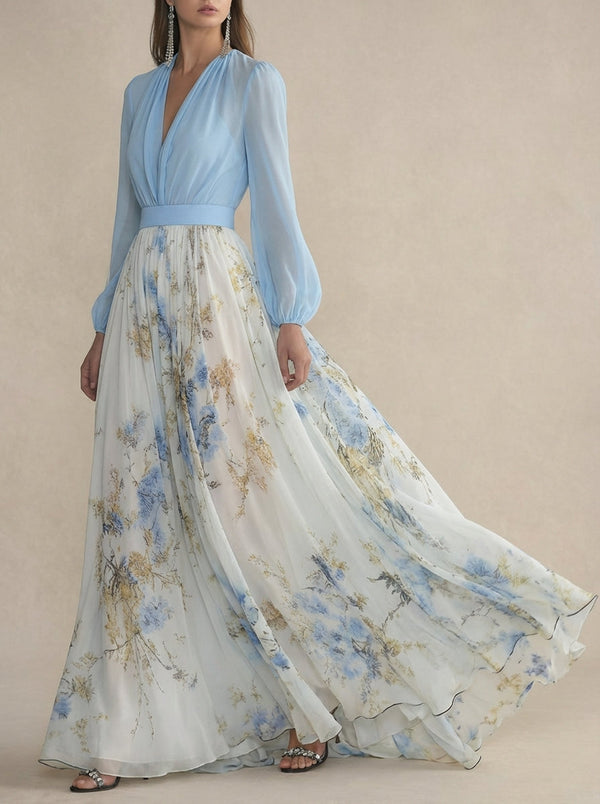 Florienne™ | Kobieca Sukienka Maxi w Stylu Kwiatowym